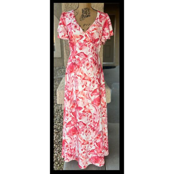 Petal and Pup Pink floral Ramsey Maxi Dress Size L - Picture 2 of 12